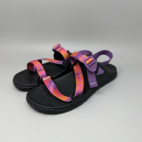 Chaco Women's Lowdown Slide Sandal Faded Orange Purple Size 10 - Picture 3 of 8
